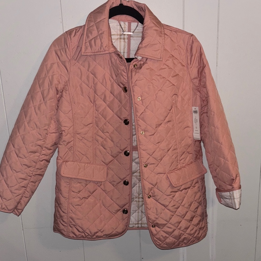Chico's Pink Quilted Puffer Jacket